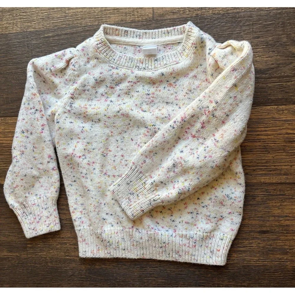 Kid's Baby Gap Sweater Multicolor Speckled 4 Toddler Prep School Winter Pullover